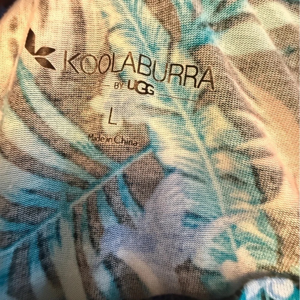 Koolaburra by UGG Tropical Bird Pajamas Size L Soft Luxe Floral Stretch Comfy